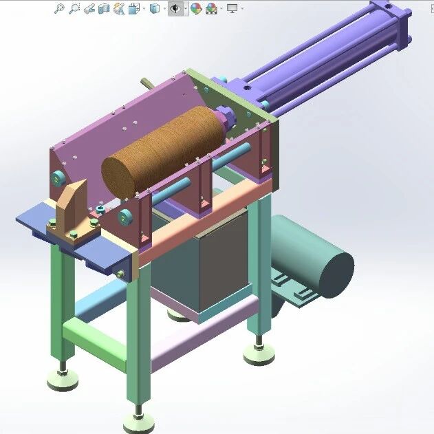 【农业机械】油压劈柴机3D数模图纸 Solidworks22设计