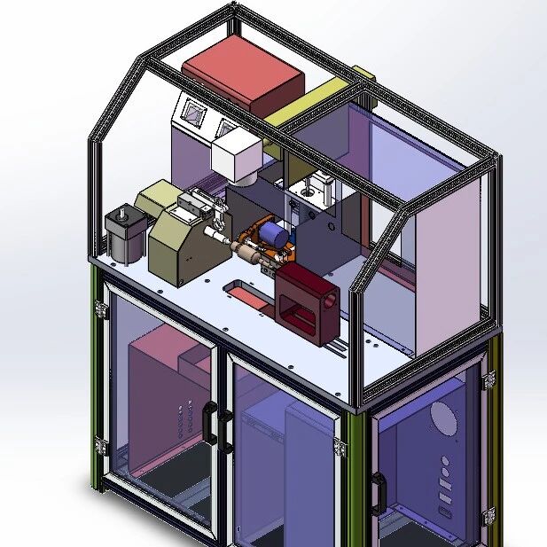 【非标数模】激光打标机3D数模图纸 Solidworks20设计