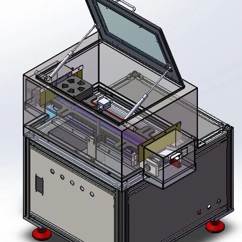 【非标数模】滚子涂油机3D数模图纸 Solidworks20设计
