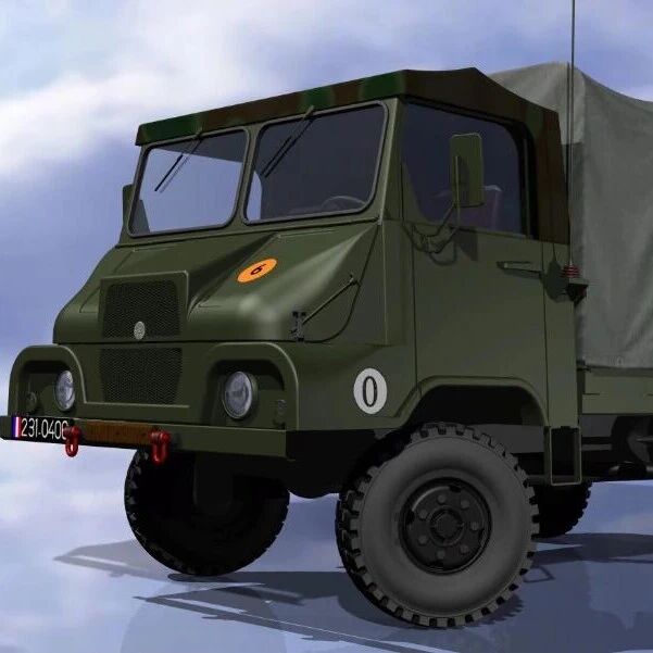【其他车型】1964年法国军卡模型3D图纸 STP格式