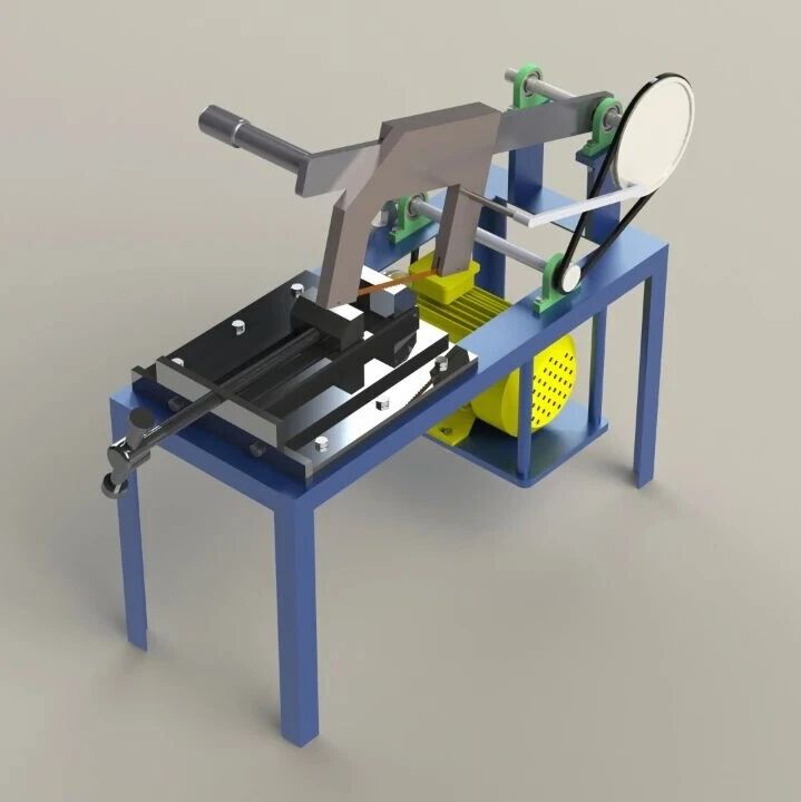 【工程机械】Drop Hacksaw直线锯床落式锯床3D数模图纸 Solidworks设计