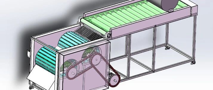 【非标数模】蓝莓分级机器3D数模图纸 Solidworks22设计