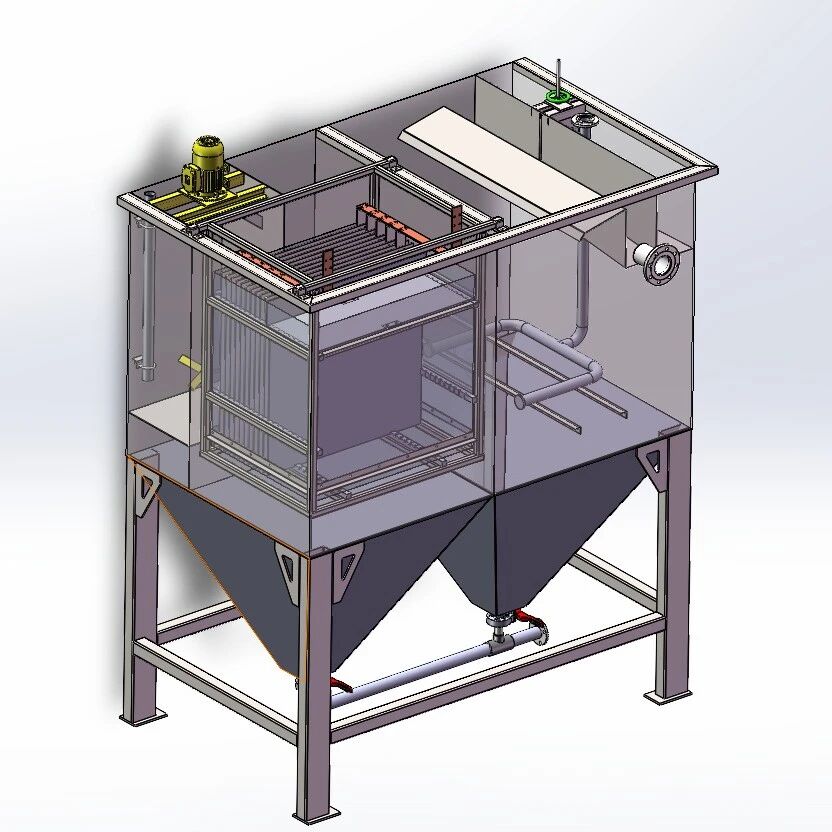 【工程机械】电絮凝槽3D数模图纸 Solidworks23设计