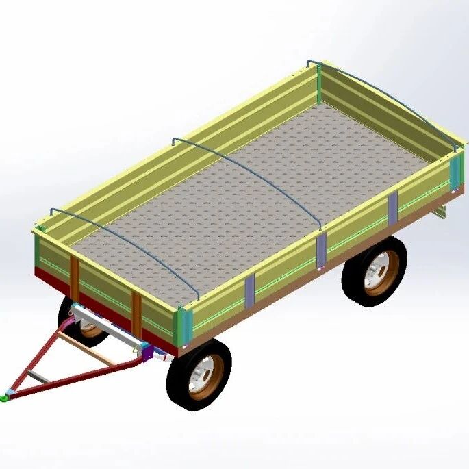 【其他车型】Rural Trailer农用拖车3D数模图纸 STEP格式