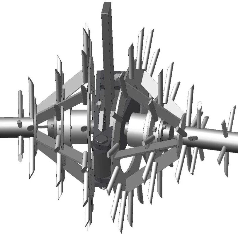 【农业机械】行间可调式中耕机结构3D数模图纸 x_t STP格式