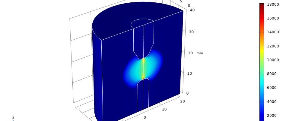 Comsol不同电极间距电弧模拟