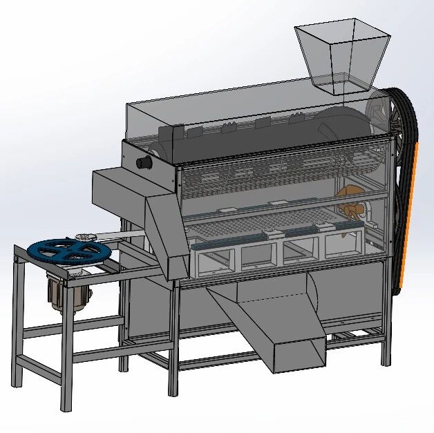【农业机械】新玉米脱粒机3D数模图纸 Solidworks20设计