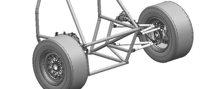 【工程机械】大学生方程式赛车后悬架总成3D数模图纸 STP格式