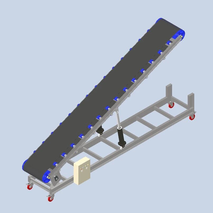 【工程机械】konveyor角度可调节输送机3D数模图纸 STP格式