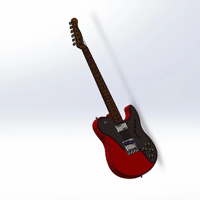 【生活艺术】Gitarre BG吉他模型3D图纸 x_t格式 附平面工程图