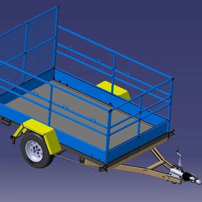 【其他车型】Trailer-21拖车结构3D图纸 STP格式