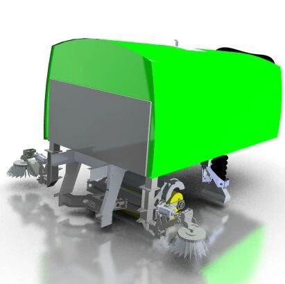 【工程机械】Mechanical Road sweeper机械扫地车3D图纸 igs格式