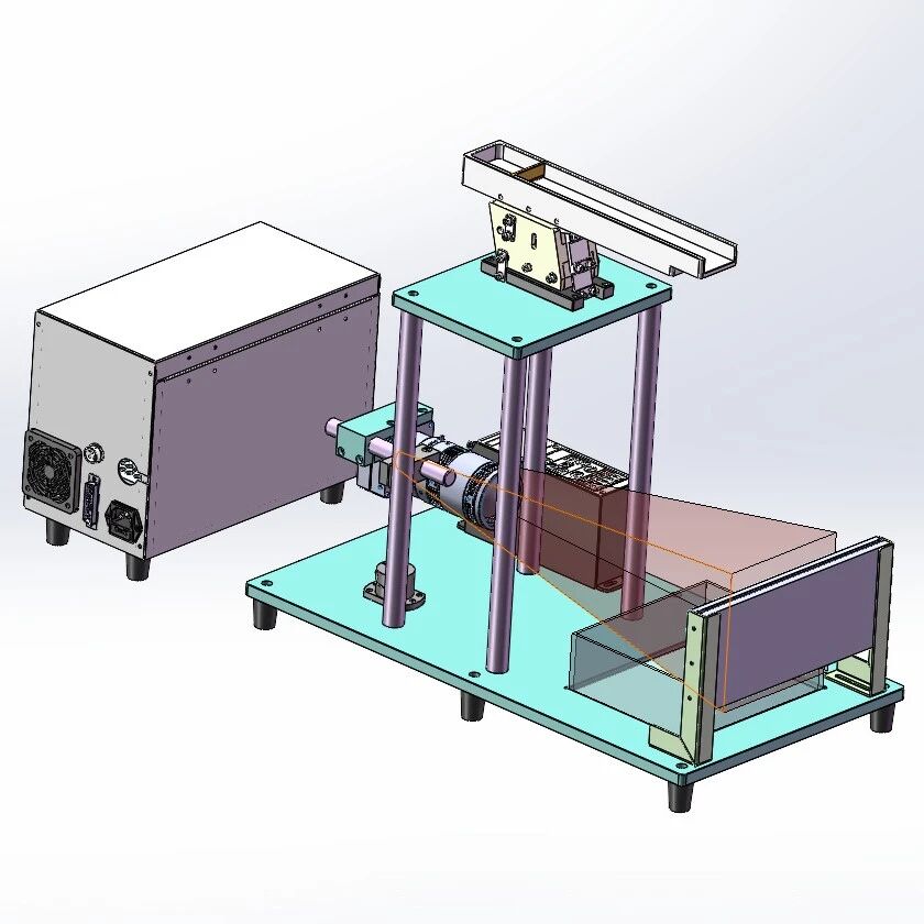 【非标数模】超小零件计数设备3D数模图纸 Solidworks22设计