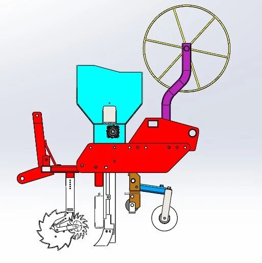 【农业机械】滴灌式播种机3D数模图纸 Solidworks21设计