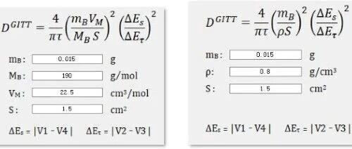 GITT扩散系数计算公式