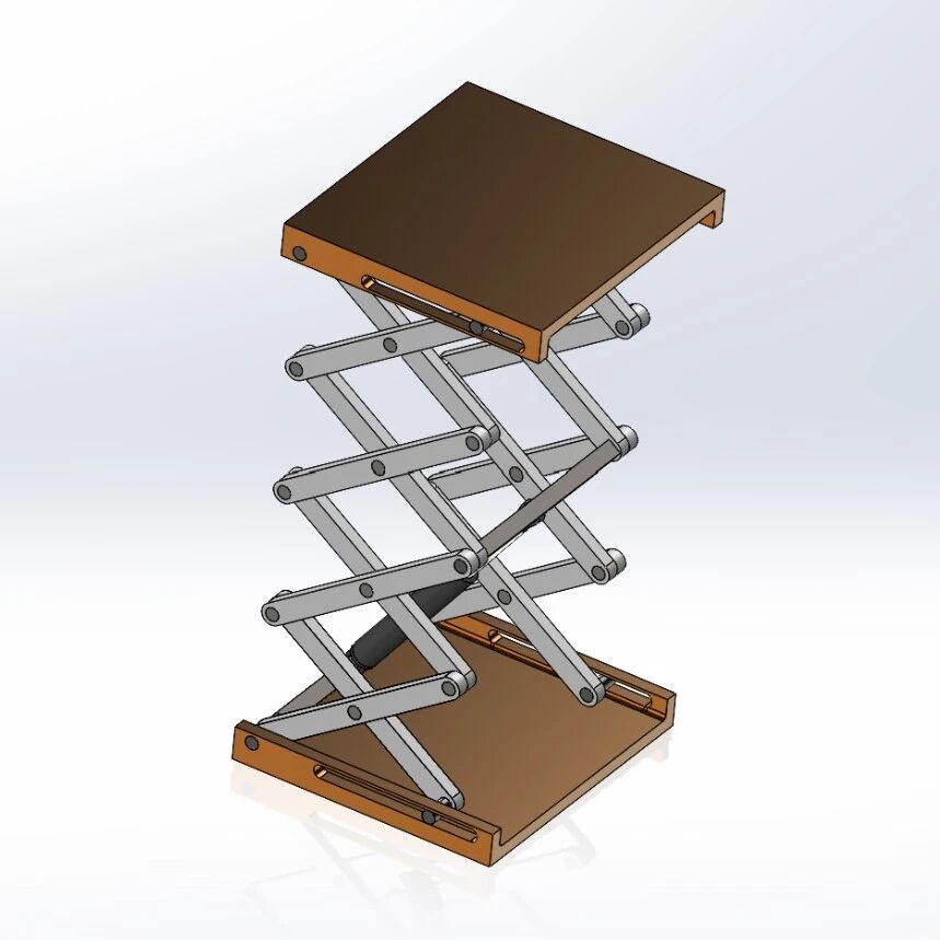 【工程机械】Scissor Lift Platform (Elevator)剪叉式升降平台3D图纸