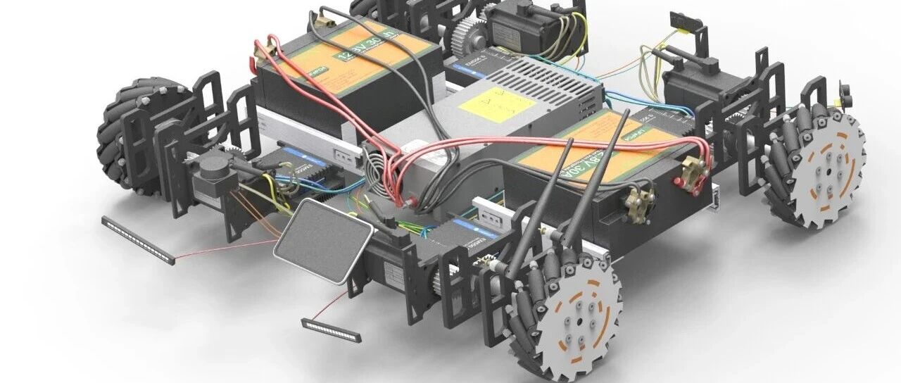 【其他车型】QRC X Carbon AGV碳纤维麦克纳姆轮小车3D数模图纸 STP格式