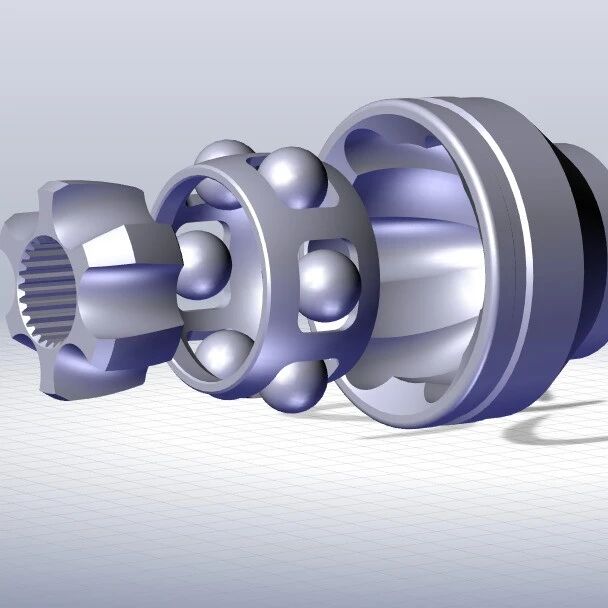 【工程机械】丰田Auris II等速万向节3D数模图纸 STEP格式