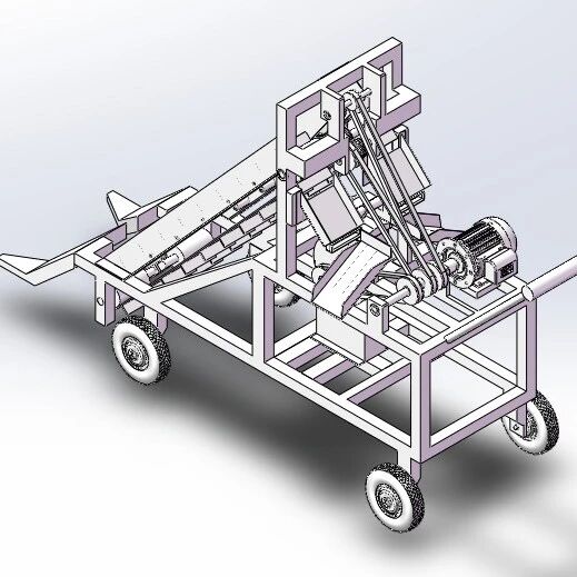 【农业机械】辣椒收获机3D数模图纸 Solidworks20设计