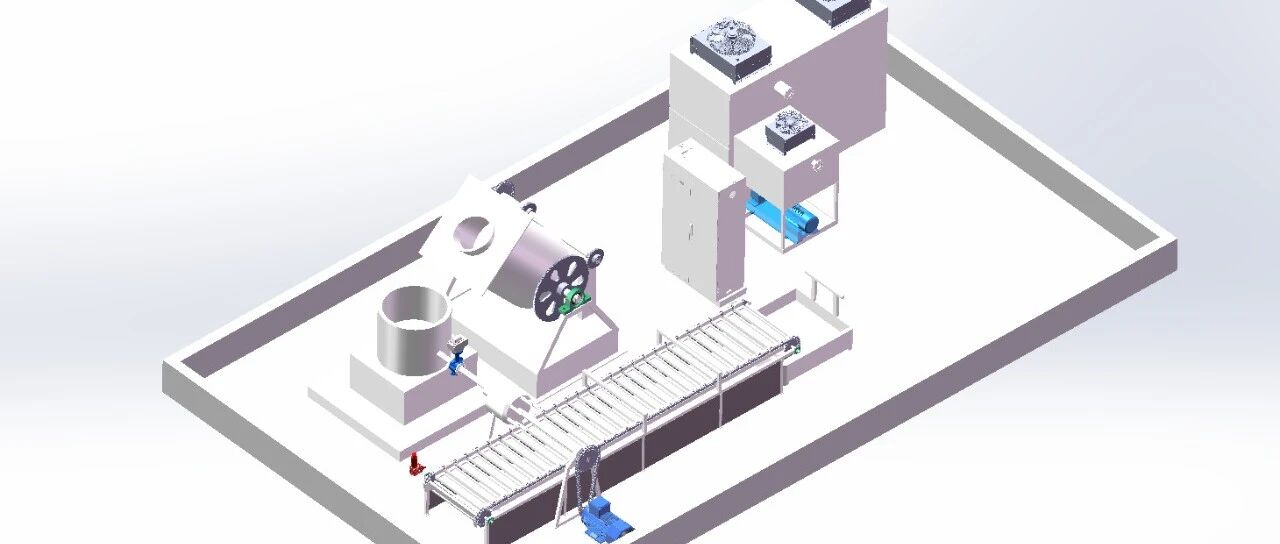 【非标数模】金属铸锭机3D数模图纸 Solidworks21设计