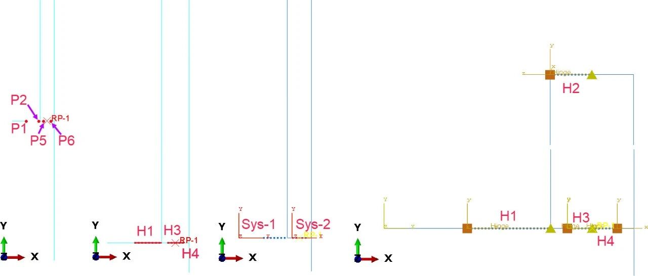 机构展开中的Hinge连接单元的两种用法：铰链展开锁定、“拧瓶盖式”压紧释放