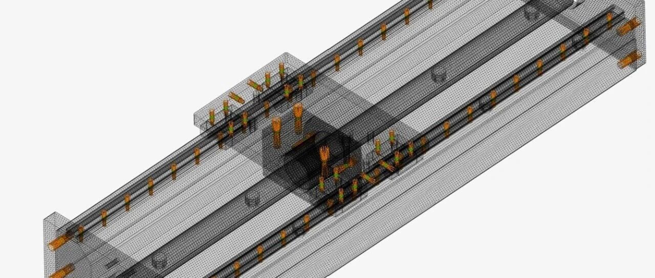自动批量创建体网格RB2连接-机床导轨滑块