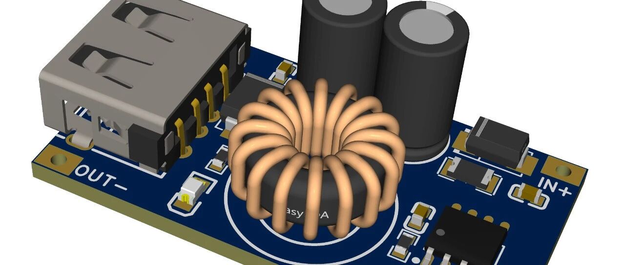 【工程机械】USB QC3.0快充电源模块3D数模图纸 STEP格式