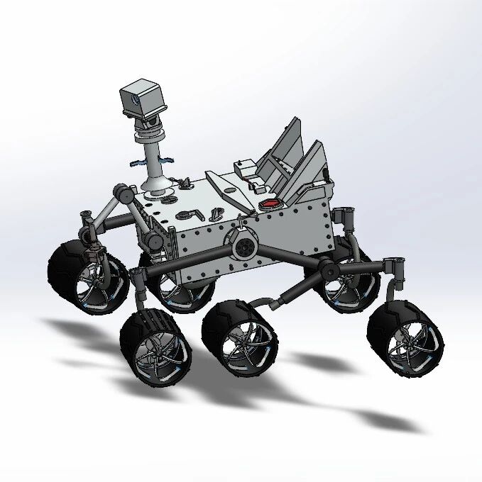 【其他车型】Curiosity rover好奇号火星车3D数模图纸 Solidworks设计