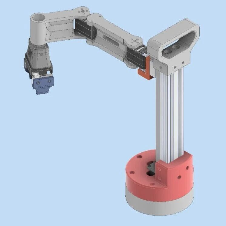 【机器人】Small Scara robot V2小型SCARA机械臂3D数模图纸 STP格式