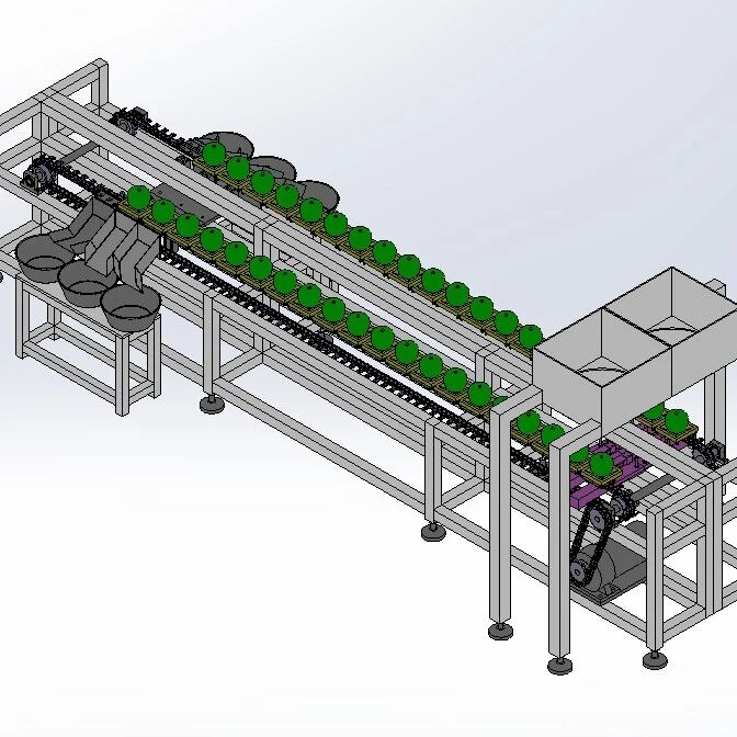 【非标数模】苹果分拣机3D数模图纸 Solidworks16设计