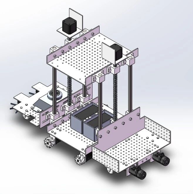 【工程机械】楼梯清洁机械车3D数模图纸 Solidworks20设计