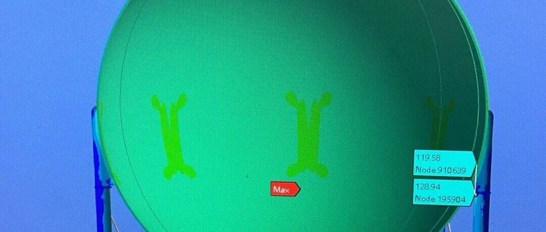 高温球罐+疲劳+托板+长圆柱整体分析