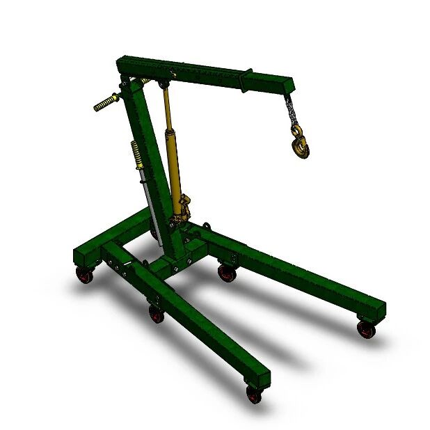 【工程机械】hydraulic winch小型液压移动式吊机3D数模图纸 STEP格式