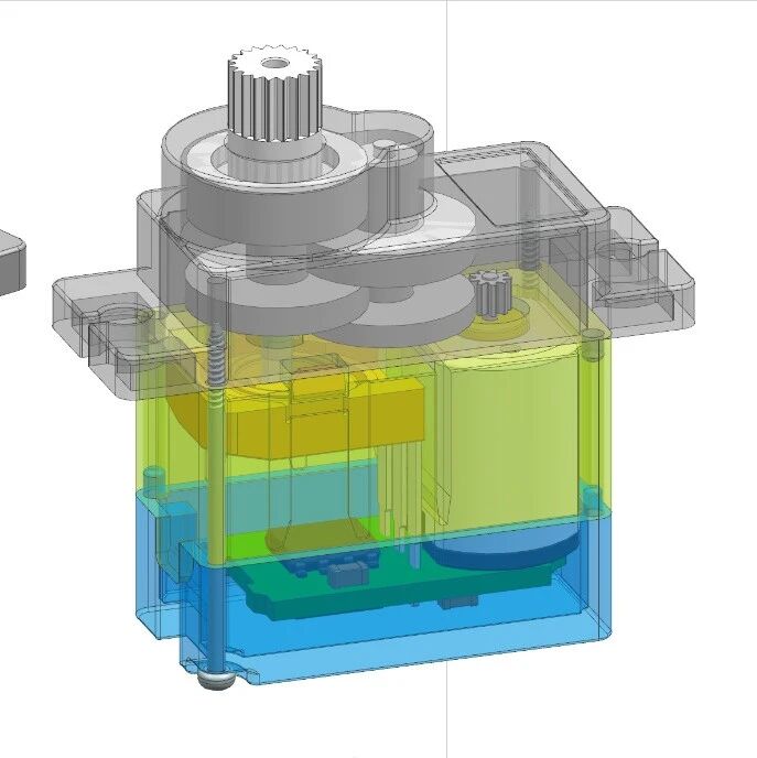 【发动机电机】适合Arduino的SG90伺服电机3D数模图纸 STP格式