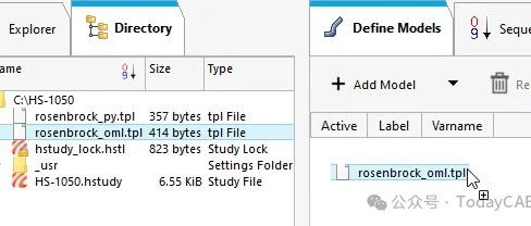 HyperStudy_进行外部Rosenbrock函数最小化研究