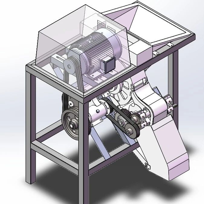 【农业机械】禽肉切块机3D数模图纸 Solidworks16设计