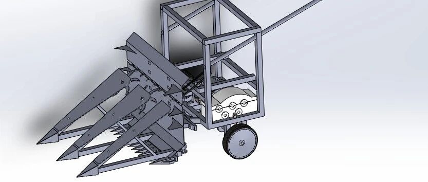 【农业机械】油菜收割机3D数模图纸 Solidworks24设计