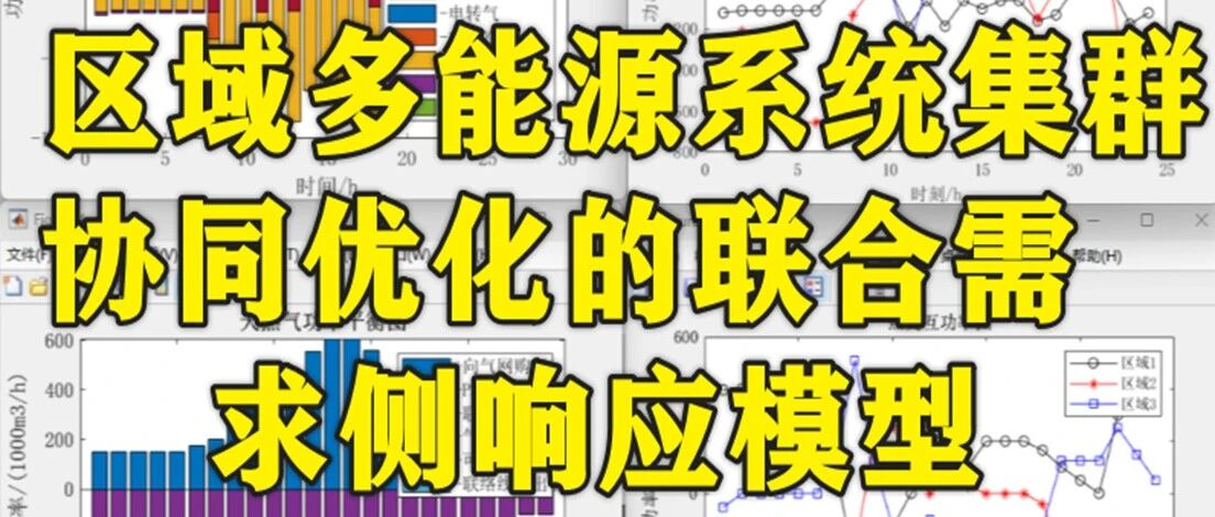 1-347基于Matlab的考虑区域多能源系统集群协同优化的联合需求侧响应模型
