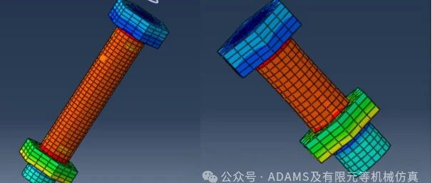 一个仿真说明为啥螺栓加隔套有提高疲劳寿命的作用