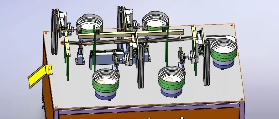 【非标数模】轴承自动化组装机3D数模图纸 Solidworks22设计