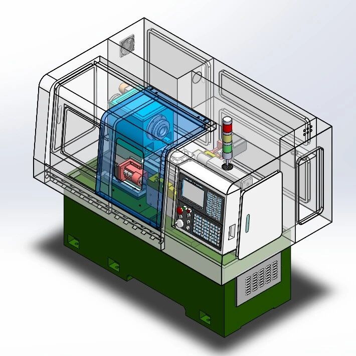 【工程机械】CK6132数控车床3D数模图纸 Solidworks22设计