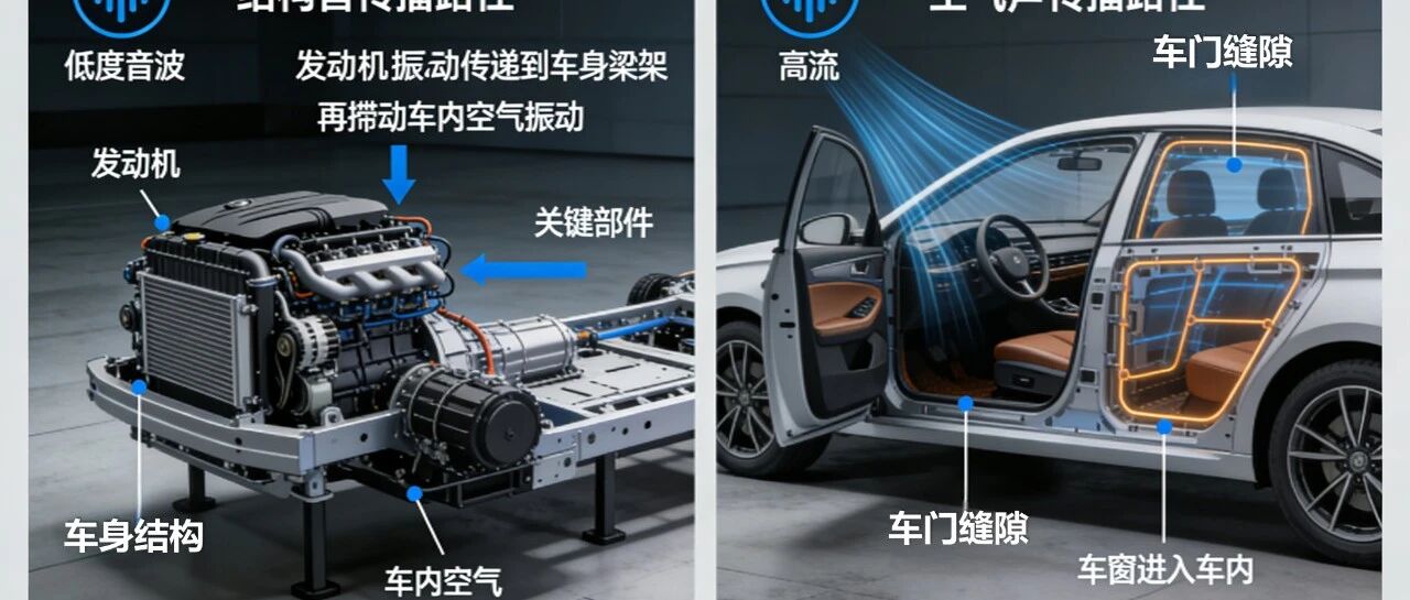 【NVH科普-3】车内噪声的“两种身份”：结构声和空气声，哪个更烦人？