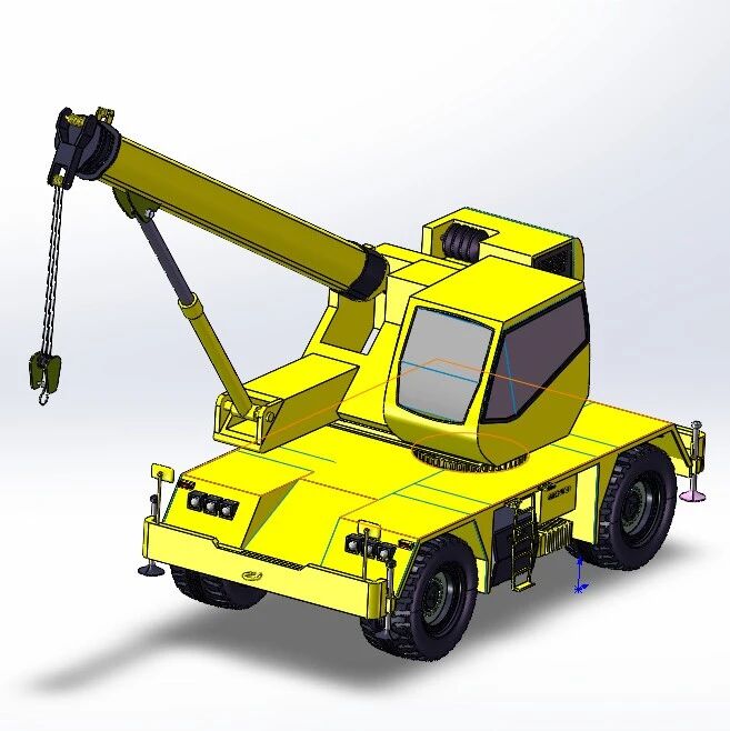 【工程机械】Lifting Crane吊机起重机简易3D图纸 X_T格式