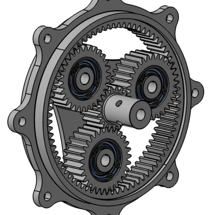 【差减变速器】Planetary gear FS行星齿轮结构3D图纸 STP格式