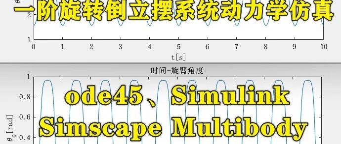 1-354基于Matlab的一阶旋转倒立摆系统动力学仿真