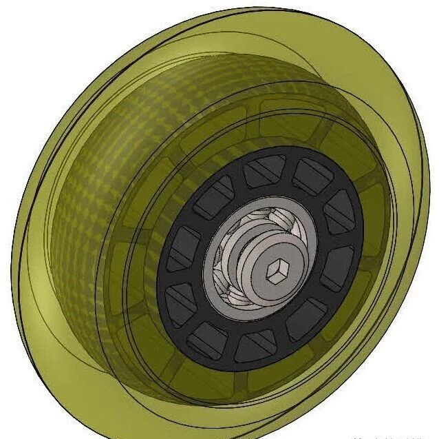 【工程机械】inline滑板轮模型3D图纸 Solidworks设计