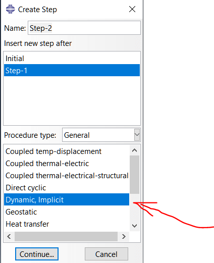 Dynamic Implicit procedure in Abaqus for simulation