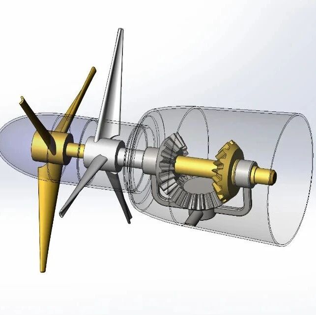 【工程机械】Coaxial Propeller同轴螺旋桨传动机构3D图纸 Solidworks设计