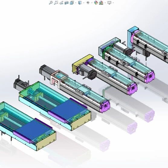【工程机械】Single Axis Actuators单轴执行器及配套电机3D图纸