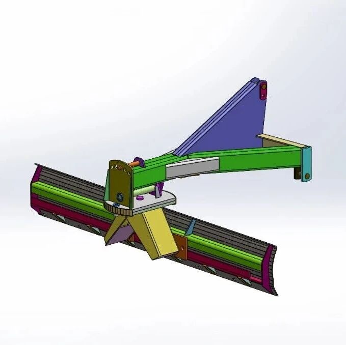 【农业机械】拖拉机三点悬挂式铲具3D图纸 STEP格式